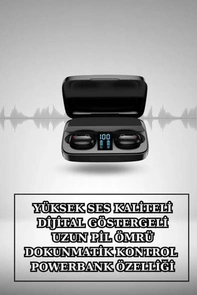 Kablosuz Bluetooth Kulaklık ve Kordon Hediyeli Akıllı Saat Nabız Ölçer Uzun Pil Ömrü - 2