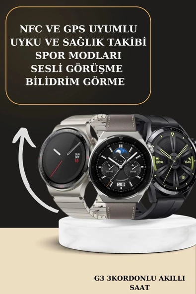 Aynalı Bluetooth Kulaklık Yeni Nesil Akıllı Saat Titreşimli Nabız Ölçer Spor Modları - 2