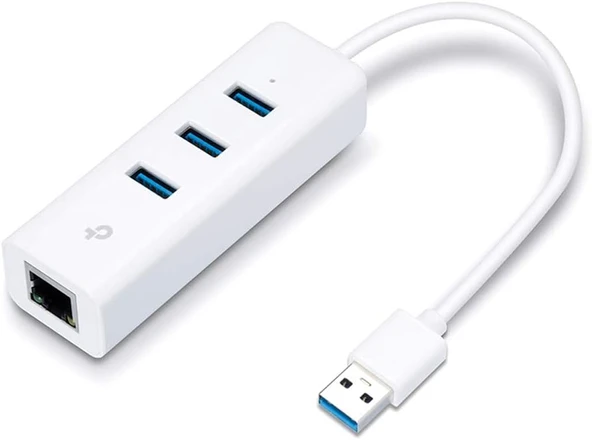 TP-Link UE330 10/100/1000 3.0 Port Hub ve USB den Gigabit Ethernet Dönüştürücü - 3