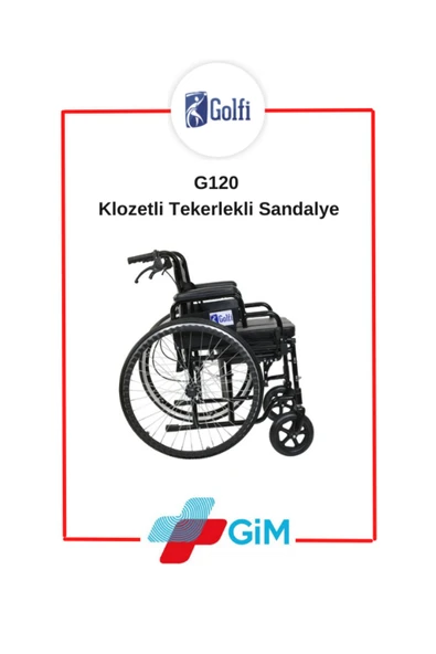 Golfi G120 Klozetli Tekerli Sandalye Tuvaletli Tekerlekli Sandalye - Resim 3