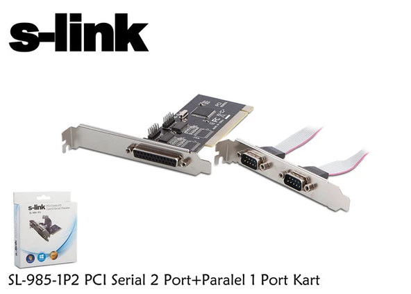 S-Link Sl-985-1P2 Pcı Serial 2 Port+Paralel 1 Port Kart