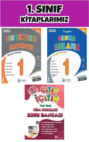 Üçgen 1.Sınıf 2.Dönem Problemlerle Matematik-Okuma Anlama-Çıtır Soru Bankası ürün görseli 1
