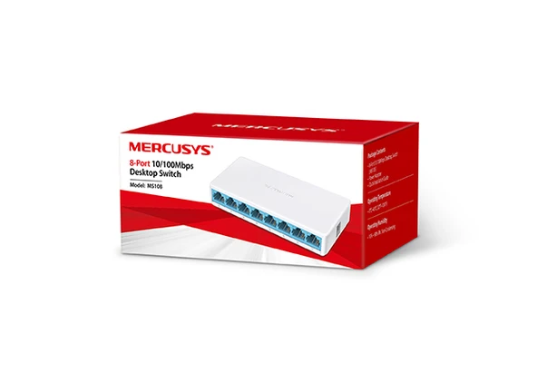 Mercusys MS108 8 Port 10/100 Mbps Desktop Switch - 3