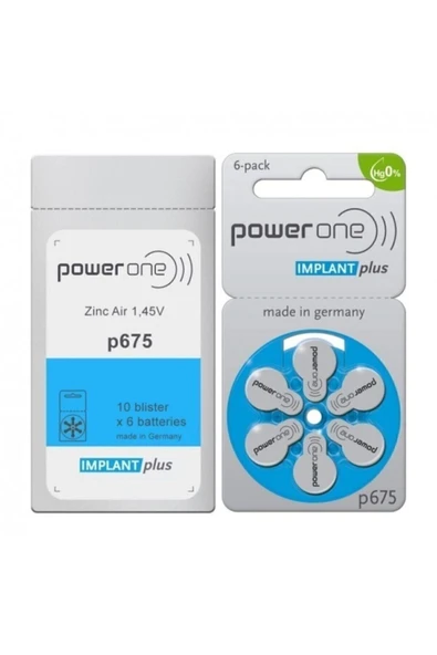Varta  Powerone Implantplus P675 Kulaklık Pili (60 Adet)1kutu - 2