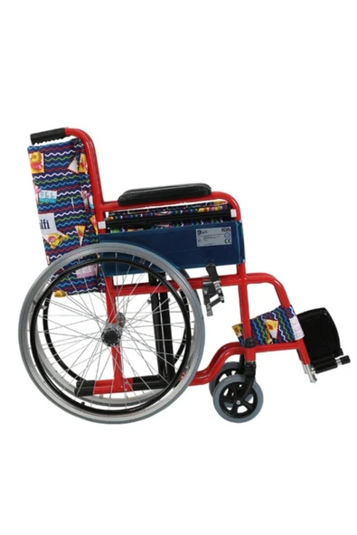 GOLFİ  /-2c G100c Pediatrik Tekerlekli Sandalye Çocuk Sandalye Desenli - Resim 2
