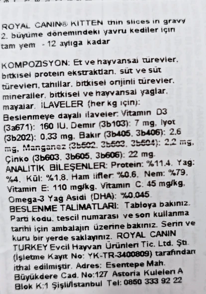 Royal Canin Kıtten Gravy Yaş mama 85 gr - 2