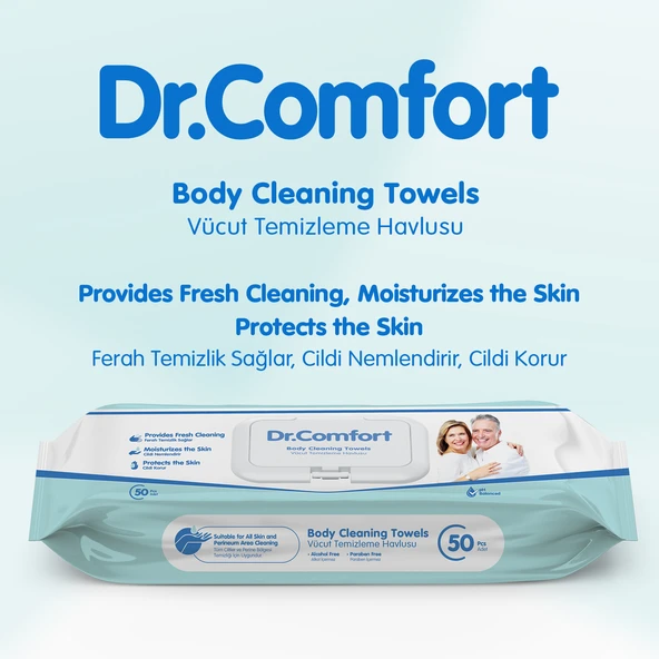 Dr.Comfort Vücut Temizleme Havlusu 50'li 3 Paket 150 Havlu - 2