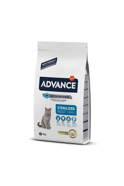 Sterilised Hindili Kısırlaştırılmış Yetişkin Kedi Maması 3 Kg