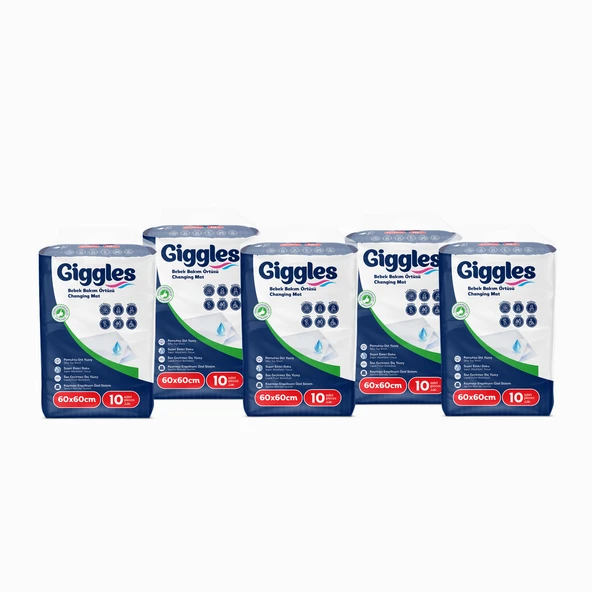 Giggles Bebek Bakım Örtüsü 60x60 50 adet - 2
