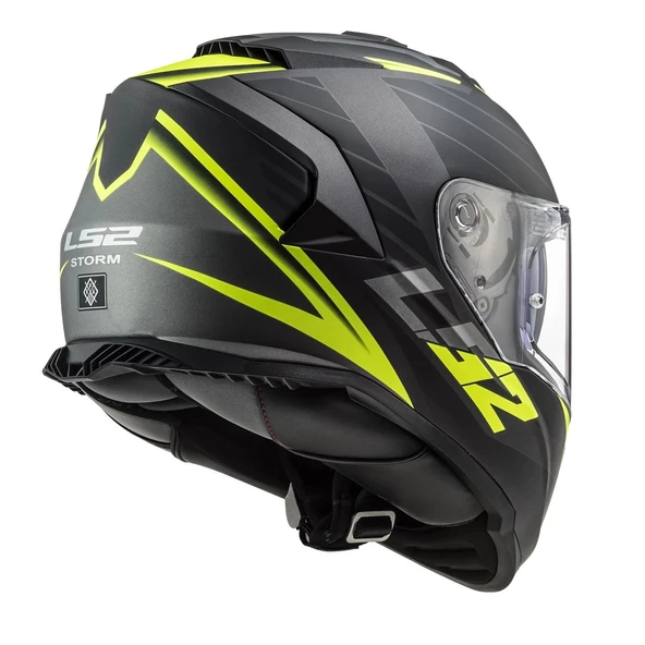 LS2 STORM 2 NERVE MAT SİYAH-NEON SARI KASK - 2