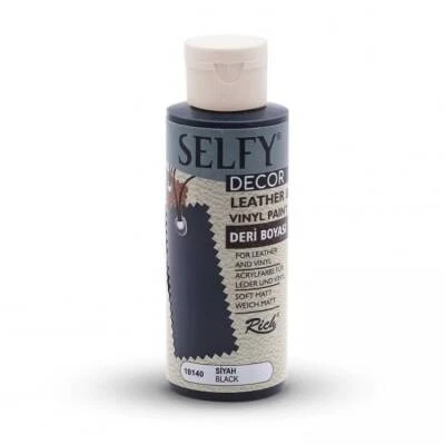 Rich Selfy Decor Deri Boyası 120 cc 10140 Siyah