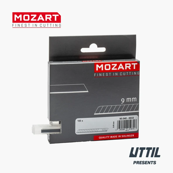 UTTIL Mozart Blades 91.040 9mm Standart Segmentli Kır-At Bıçak 100 Adet Yedek - 3