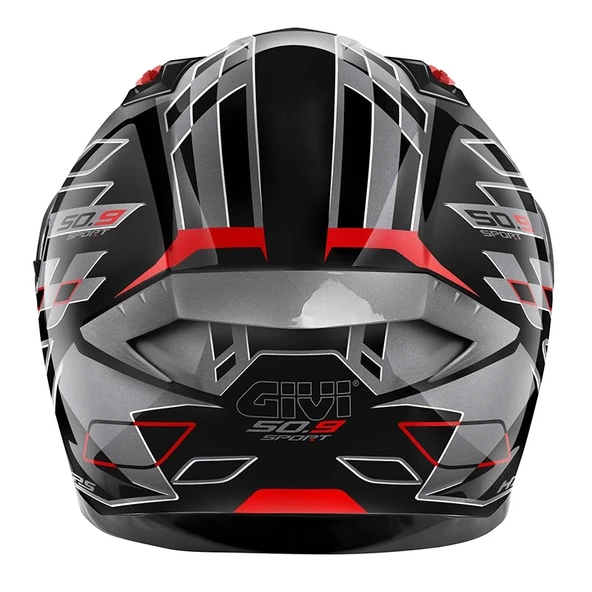 GIVI 50.9 ASSAULT SİYAH-TITANIUM-KIRMIZI KASK - 4