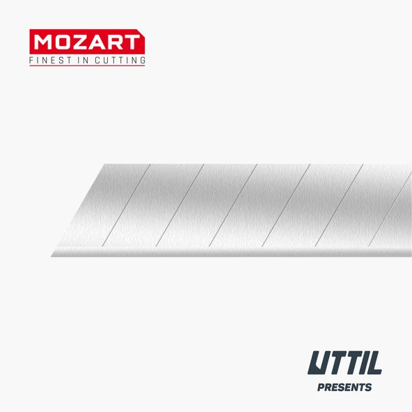 UTTIL Mozart Blades 91.040 9mm Standart Segmentli Kır-At Bıçak 100 Adet Yedek