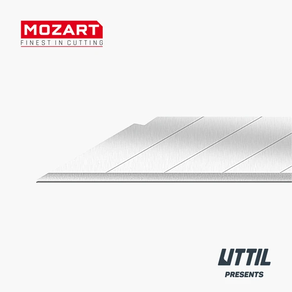 UTTIL Mozart Blades 93.040 9mm 30 derece Hassas Kesim Kır-At Bıçak 10'lu Yedek - 2