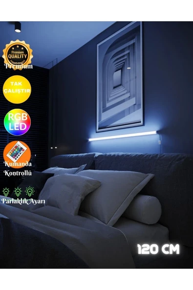 Uzaktan Kumandalı Rgb Led Abajur Aplik Gece Lambası Kumandali -