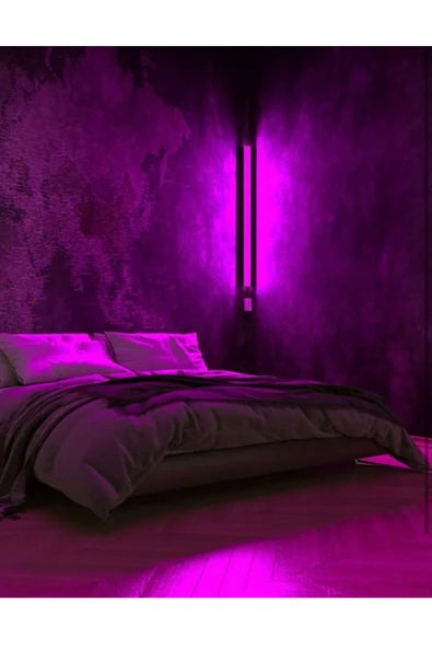 Pinkblue Light Uzaktan Kumandalı Aplik Gece Lambası Rgb 256 Renk Lambader Yuksek Işık Sistemi - 4