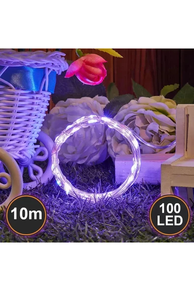 Peri Led Yeni Nesil 10 Metre 100 Ledli Mor Peri Led Işık