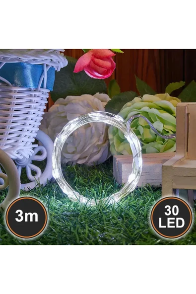 Peri Led Yeni Nesil 3 Metre 30 Ledli Beyaz Peri Led Işık