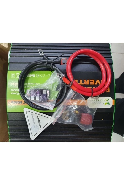 1200 W Watt 12 V Volt Modifiye Sinüs Inverter Invertör 220 Dönüştürücü Çevirici - 3