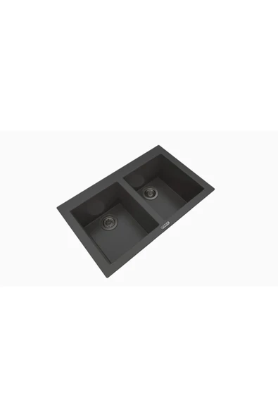 Antrasit Granit Eviye 97x52 / Çift Gözlü - 4