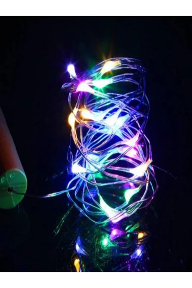 Şişe Mantarı Şeklinde Dekoratif Tıpa Led 1 Metre Rgb Renk ürün görseli 1