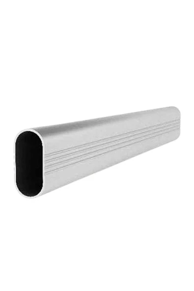 Oval Alüminyum 80 Cm Dolap Içi Askı Borusu 2 Adet Flanş Vidaları - 2