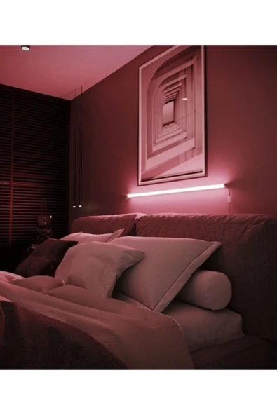 Pinkblue Light Uzaktan Kumandalı Aplik Gece Lambası Rgb 256 Renk Lambader Yuksek Işık Sistemi - 2