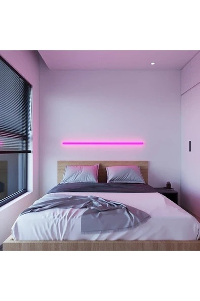 Uzaktan Led Abajur Aplik Gece Lambası Rgb Lambader - Resim 2