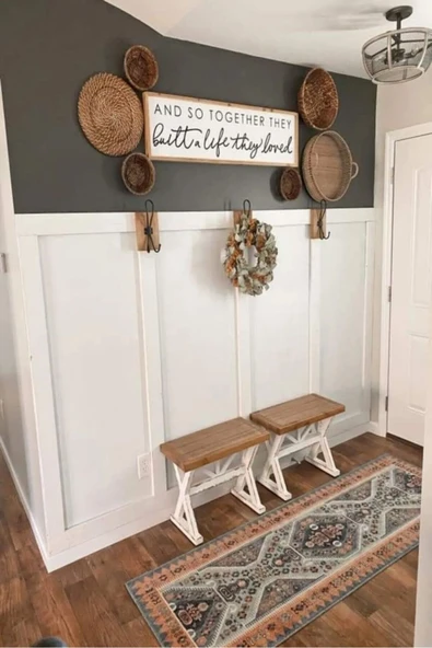 Iskandinav Duvar Çıtası 1 Paket(5 Adet) 100×8 cm - 4