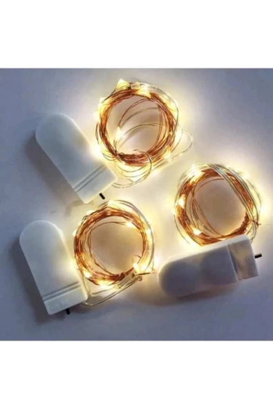 İnce Pilli Kutulu Cr2032 Pilli Renkli Peri Led Işık Led