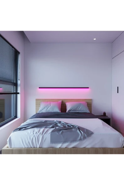 Pinkblue Light Uzaktan Kumandalı Aplik Gece Lambası Rgb 256 Renk Lambader Yuksek Işık Sistemi