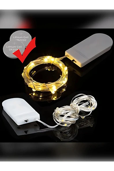 Cr 2032 3 Metre Peri Led Gün Işığı Dekoratif Model 2 Pilli - 1
