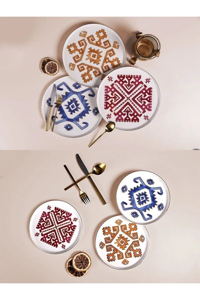Porland Arabesque Servis ve Pasta Sunum Seti 6 Kişilik 12 Parça