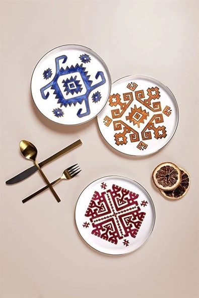 Porland Arabesque Servis ve Pasta Sunum Seti 6 Kişilik 12 Parça - 2