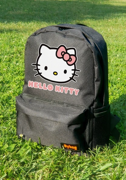 Hello Kitty Baskılı Siyah Sırt Çantası Unisex
