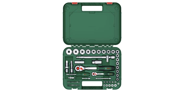 1/4 + 1/2 Cırcırlı Somun Sıkma Seti 56 Parça (Z9G) - Resim 2