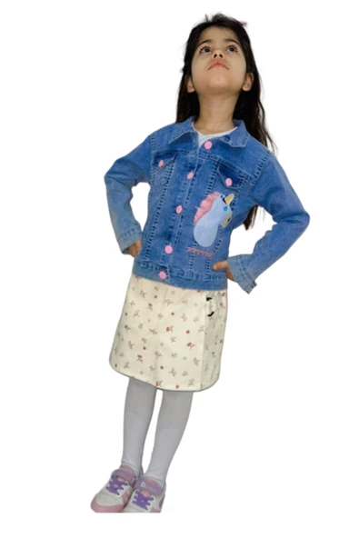 Kız Çocuk Kot Ceket 4/8 Yaş - 3