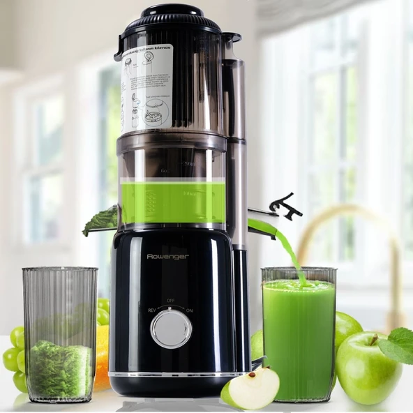 Rowenger Slow Juicer Yavaş Sıkım Katı Meyve Sıkacağı Soğuk Sıkım Meyve Sıkacağı