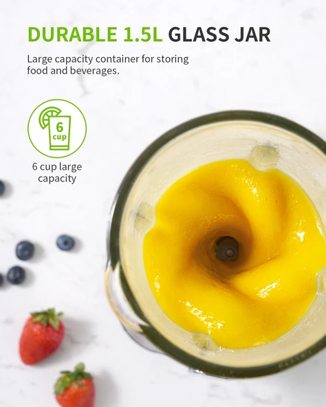 Rowenger 2in1 Inox 1.5lt Cam Hazneli Sürahili Smoothie Blender 600ml Kişisel Blender - 7