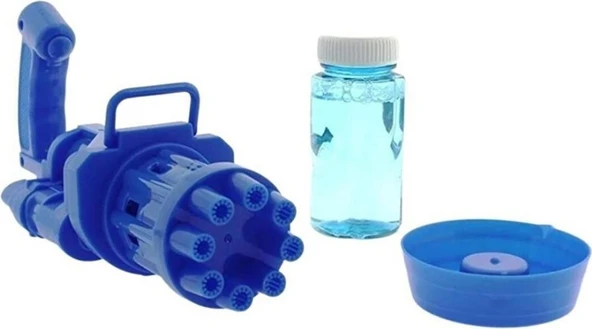 Minigun Pilli Köpük Tabancası Bubble Machine – Mavi - 2