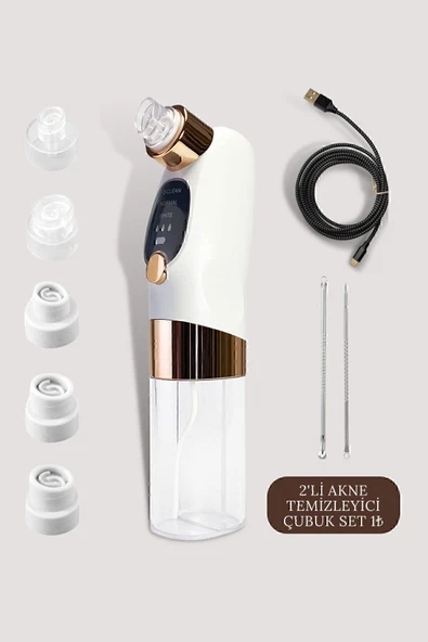 Su Hazneli Şarjlı Vakumlu Siyah Nokta Temizleme Aleti - 6