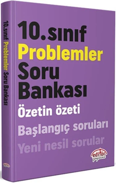 10. Sınıf Problemler Soru Bankası Editör Yayınları
