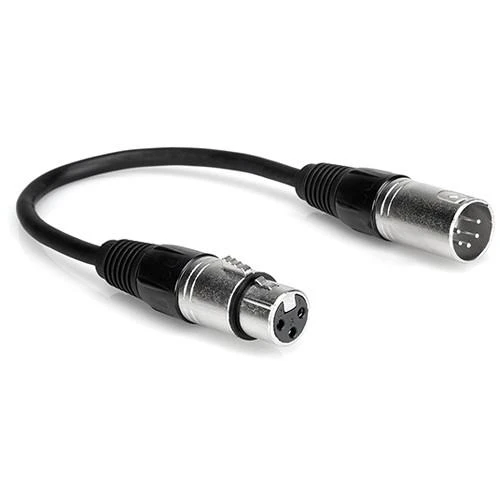 5-Pin XLR Erkek to 3-Pin XLR Dişi DMX Adaptör Kablo 3 metre