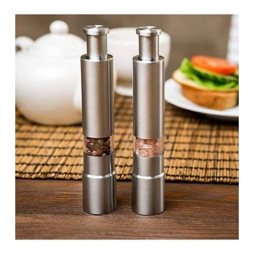 Paslanmaz Çelik Otomatik Basmalı Baharat Öğütücü - 4
