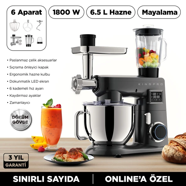 Kingpro Damboo Ksm4001 Mutfak Şefi-Antrasit