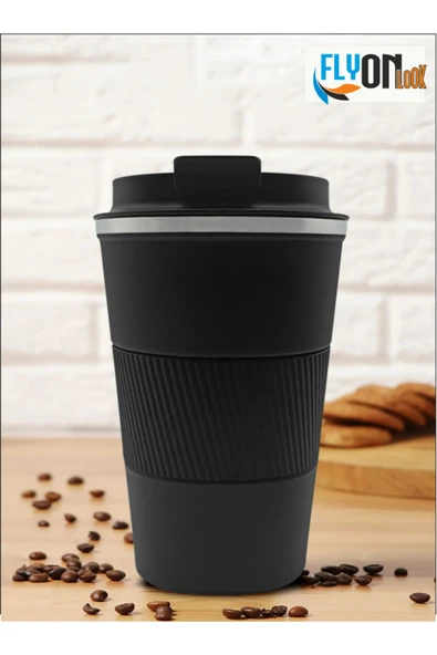 Çift Katmanlı Paslanmaz 304  Çelik Sızdırmaz Termos Bardak 500 ml Kupa Araç Kahve Çay Termos ,Mug - 3