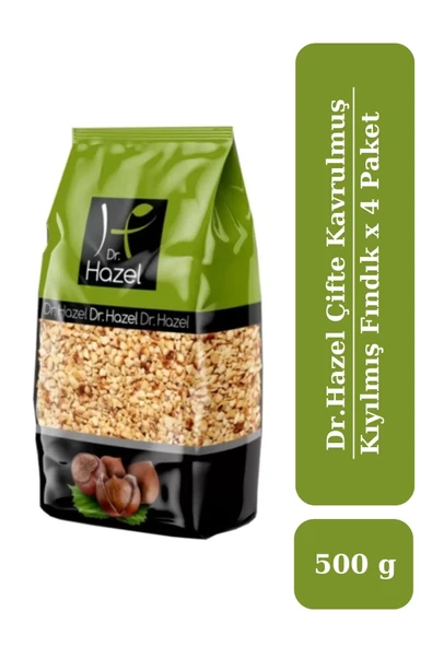 Drhazel Çifte Kavrulmuş Kıyılmış Fındık 500 Gr X 4 Paket
