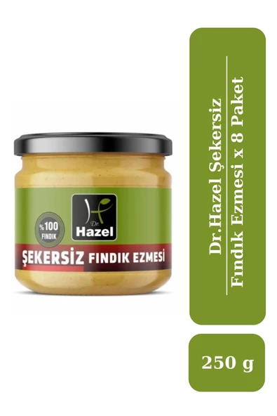 Drhazel Şekersiz Fındık Ezmesi 250 g x 8 Paket