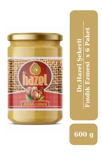 DrHazel Şekerli Fındık Ezmesi 600 g X 6 Paket ürün görseli